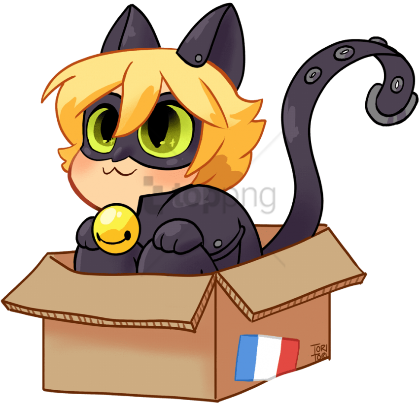 Free Png Tales Of Ladybug & Cat Noir Fan Forge - Cat Noir Cute Clipart (850x819), Png Download