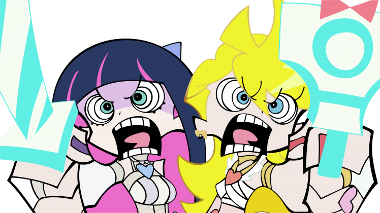 Panty And Stocking With Garterbelt, Angel, Anime, Anime - Panty And Stocking Back Ground Clipart (748x420), Png Download