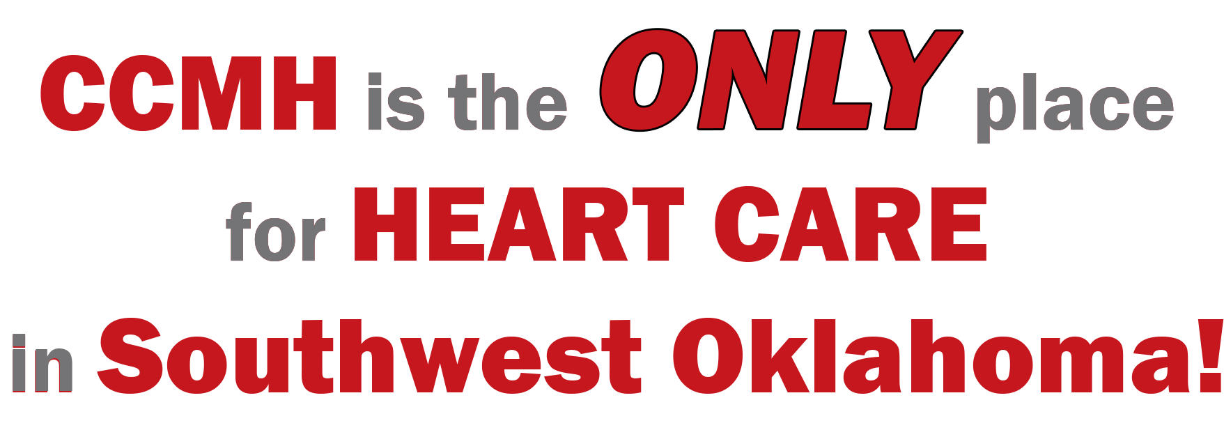 Only Heart Care In Southwest Oklahoma - Graphic Design Clipart (1757x607), Png Download