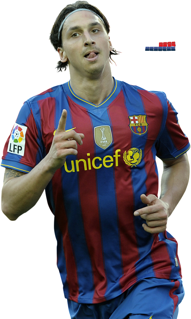 Zlatan Ibrahimovic Photo Ibracopia - Ibrahimovic Of Barcelona 2010 Clipart (614x1023), Png Download