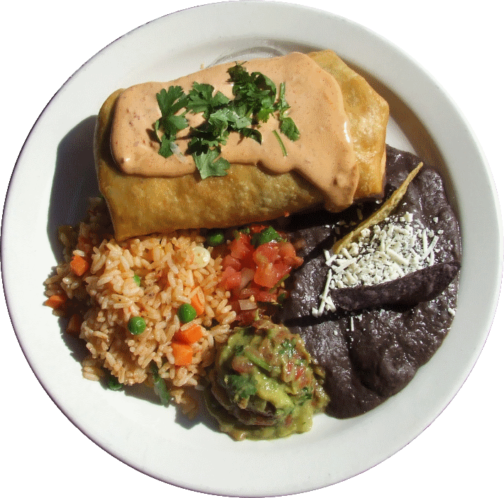 Beans, Cheese, Chipotle Mayo, Chips, Crema, Enchilada - Spanish Rice Clipart (710x702), Png Download