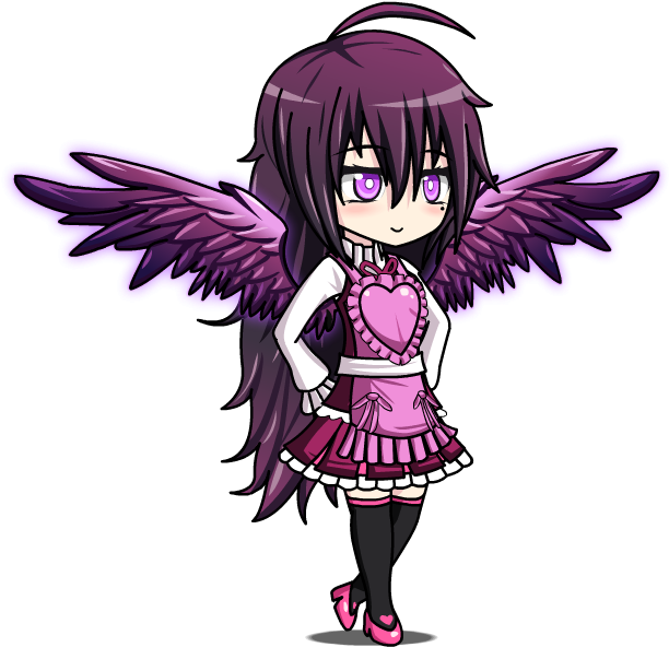Click On The Photo To Start Tagging - Night Angel Anime Gacha Clipart (624x600), Png Download
