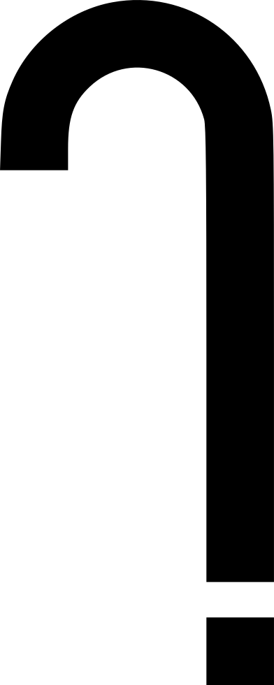 Walking Cane Comments - Black-and-white Clipart (392x980), Png Download