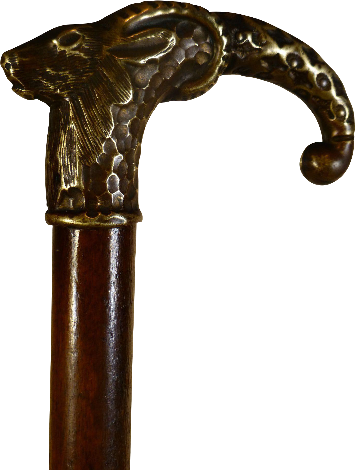 Vintage 1930's Jackalope Cane, " Pronghorn Hare \ - Antique Clipart (1838x1838), Png Download