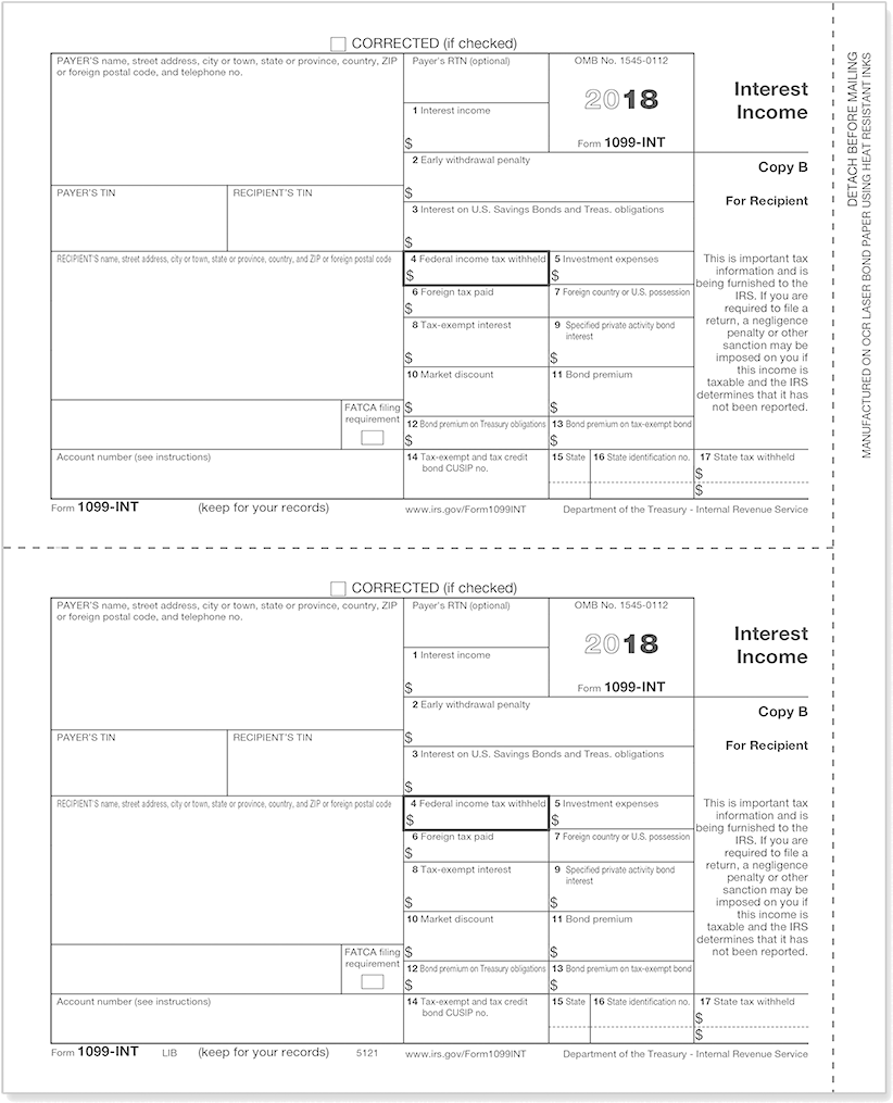 Int Form Payer State Copy Mines Press Irs Order Forms - Paper Clipart (1200x1200), Png Download