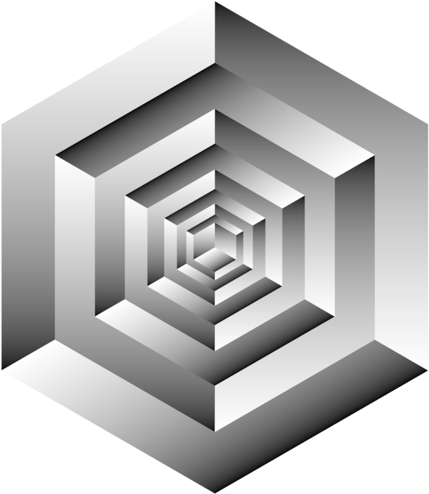 Penrose Triangle Impossible Cube Optical Illusion Isometric - Optical Illusion Cube Clipart (652x750), Png Download