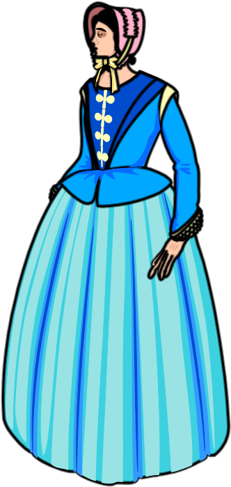 Victorian Woman - Illustration Clipart (402x768), Png Download