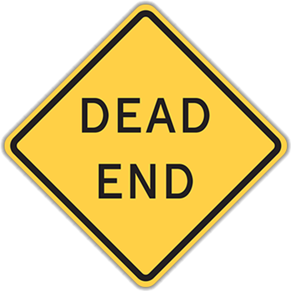 Larger Photo - Dead End Sign Clipart (800x800), Png Download