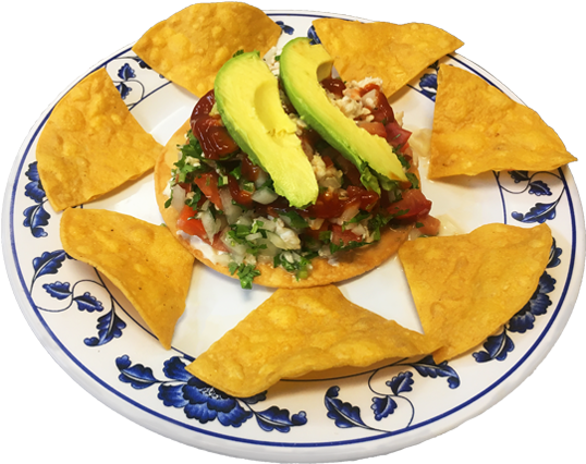 Tostada De Ceviche De Pescado - San Gabriel Clipart (734x428), Png Download