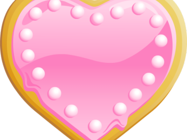 Cute Clipart Cookie - Heart Sugar Cookie Clipart - Png Download (640x480), Png Download