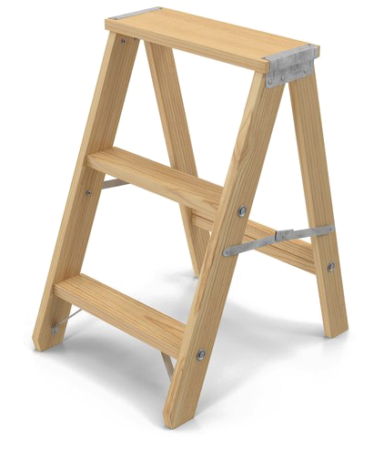 Wooden Ladder Png Image Background - Wooden Step Ladder Png Clipart (600x600), Png Download