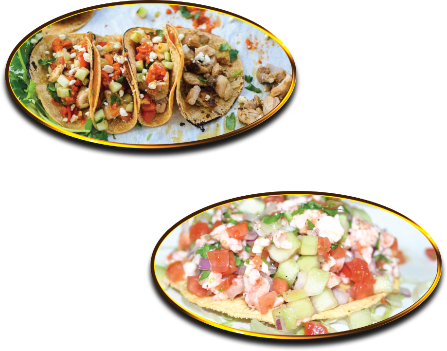 Appetizers - Mexican Tostadas De Camaron Clipart (919x721), Png Download