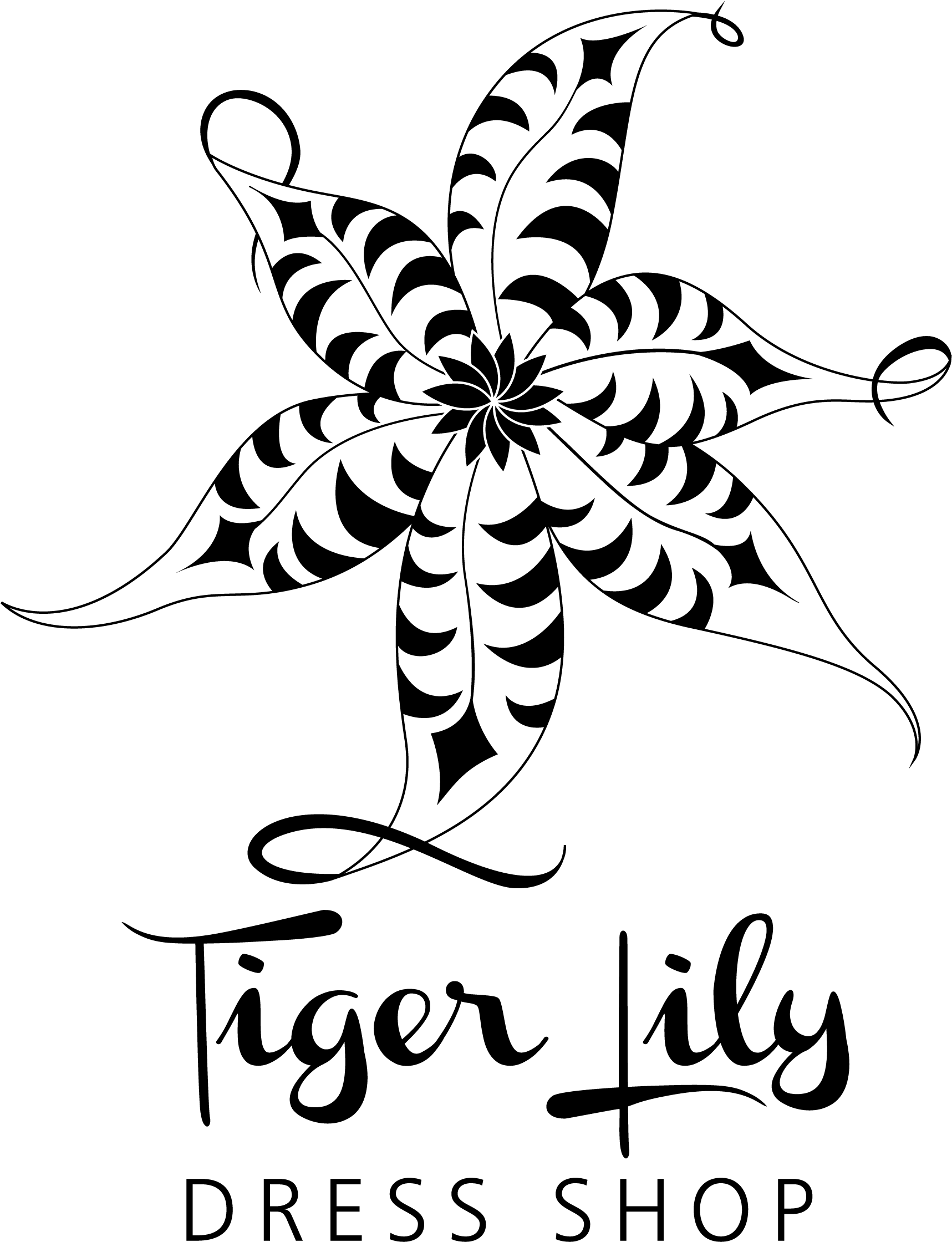 Tiger Lily Dress Shop - Illustration Clipart (1716x2271), Png Download