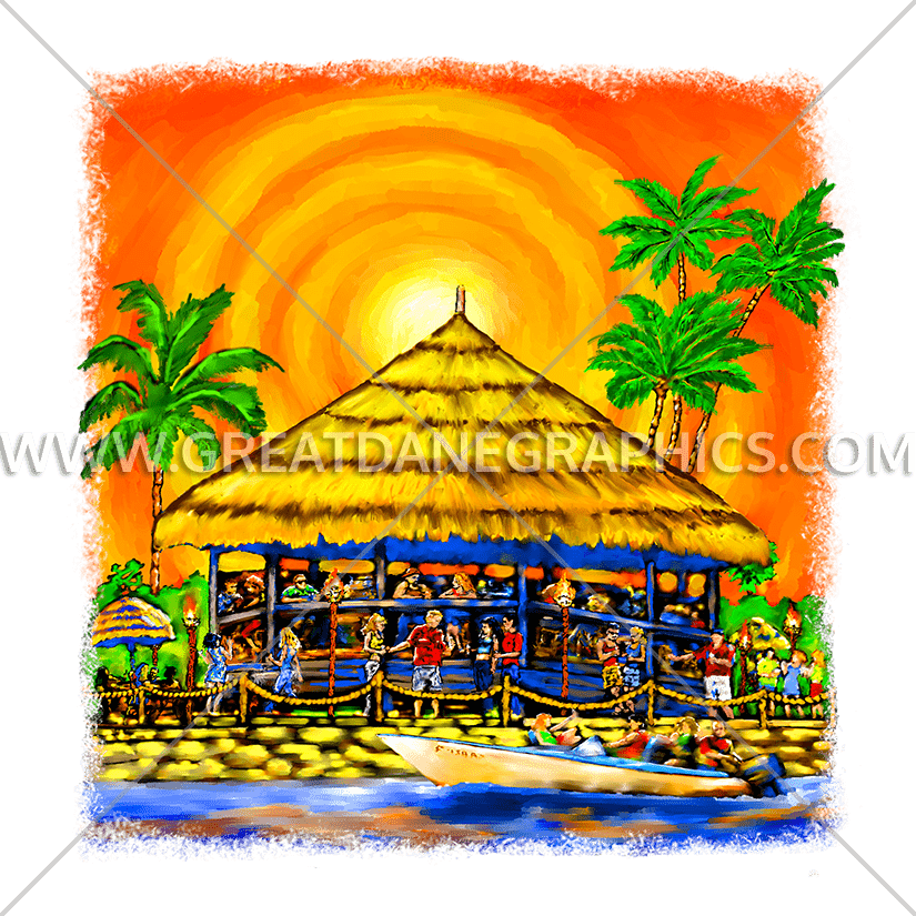 Tiki Bar - Transparent Beach Bar Clipart - Png Download (825x825), Png Download