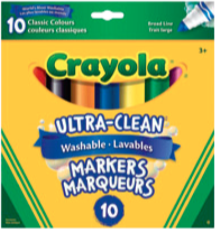 Crayola® Ultra-clean Washable Markers Broad Tip Original - Crayola Clipart (850x850), Png Download
