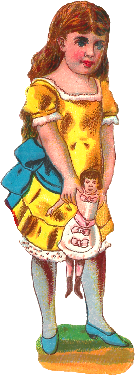 Doll Clipart Victorian Toy - Illustration - Png Download (664x1600), Png Download