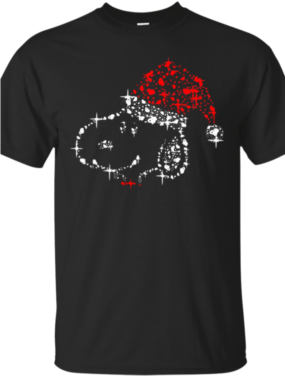 Snoopy Glitter Christmas T Shirt Moano Store - 2017 2018 Football Nike Kits Clipart (570x760), Png Download