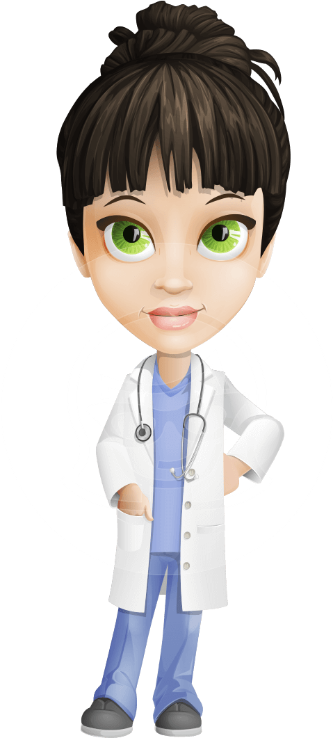 Female Medic Cartoon Vector Character Aka Dr - Hypoglycemia Clipart - Png Download (691x1060), Png Download