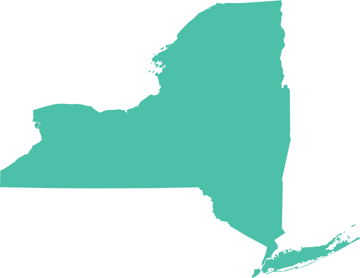 New York Map - New York The State Clipart (724x559), Png Download