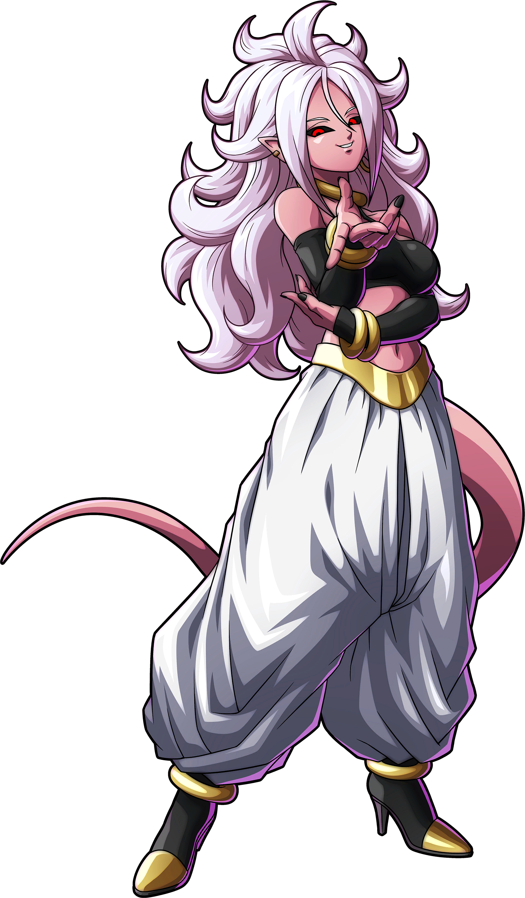 The Resolution Of The Pictures From The Character Select - Dragon Ball Fighterz Android 21 Evil Clipart (1694x2896), Png Download