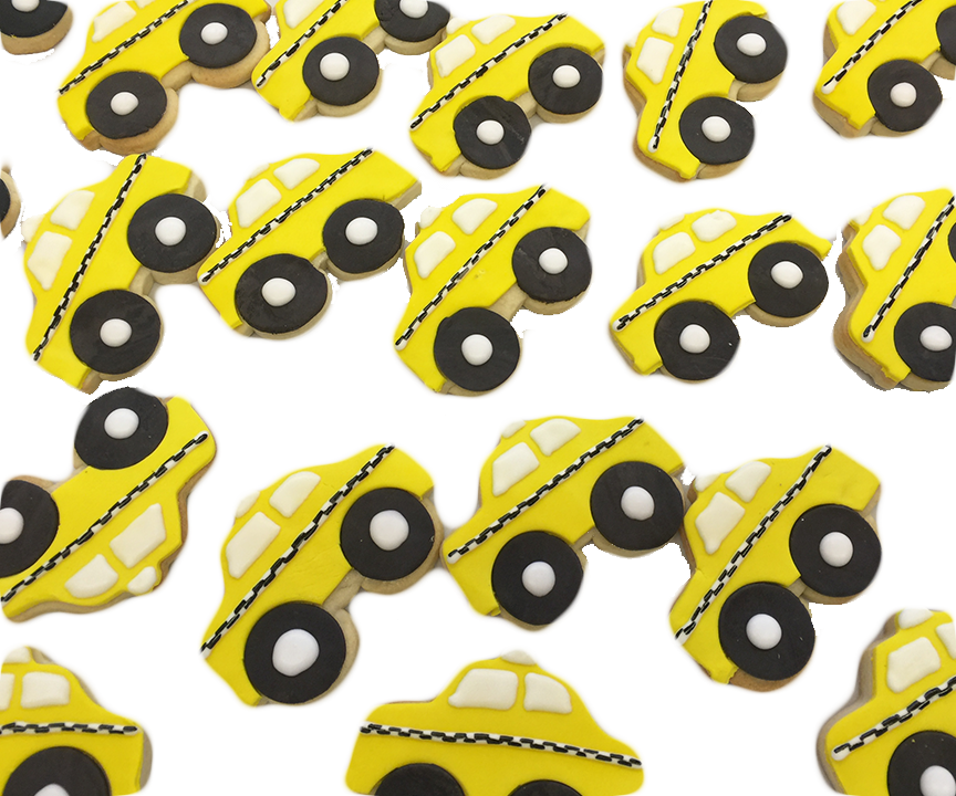 Taxi Cab Cookies - Dessert Clipart (864x720), Png Download