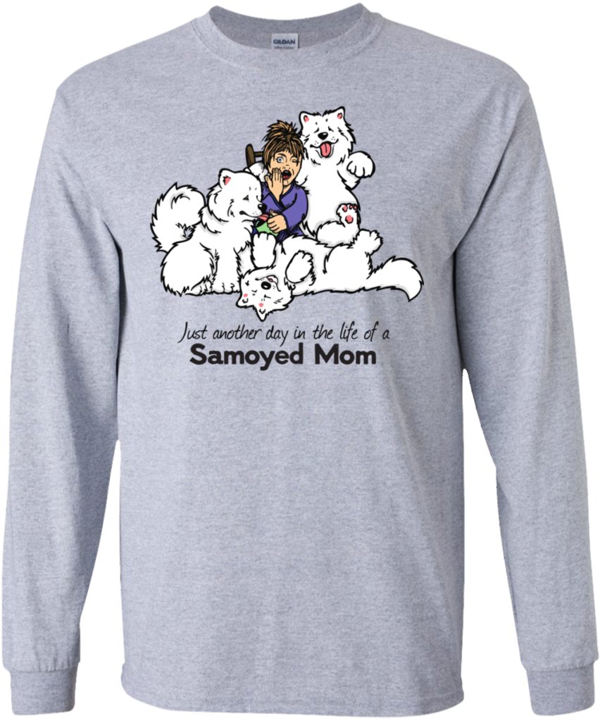 Life Of A Samoyed Mom - Polevault Shirt Clipart (1024x1024), Png Download