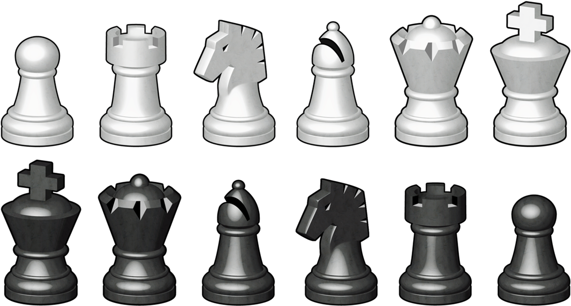 Drawing Chess Board - Chess Board Pieces Png Clipart (1200x654), Png Download
