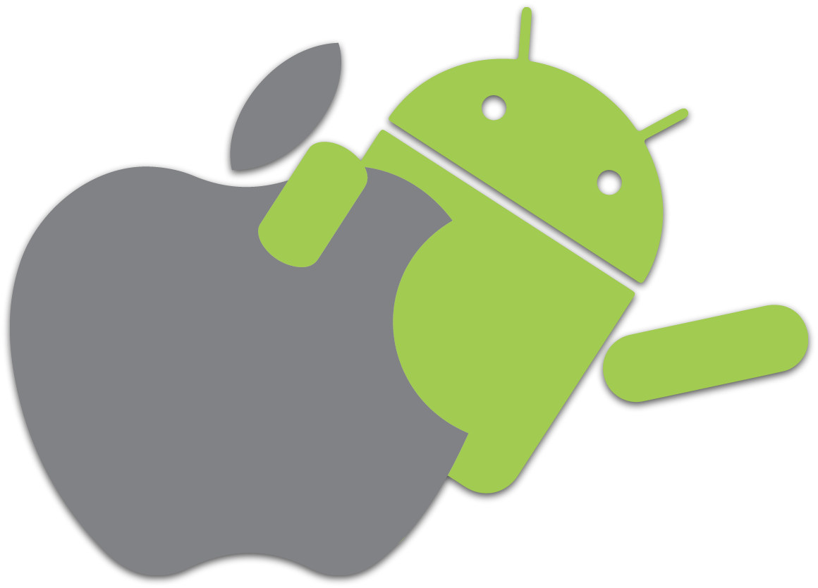 Android fixed. Андроид и айос. Айфон Аппел андроид. Лого эпл и андроид. Значок андроид и айфон
