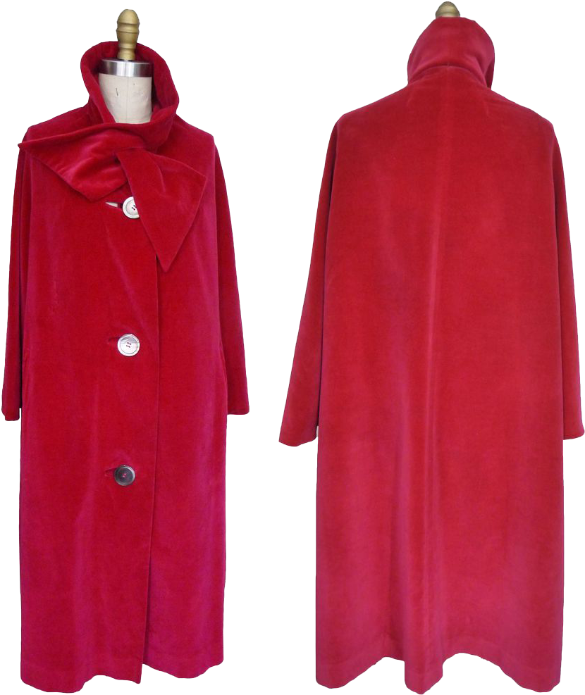 1950s Fuchsia Velveteen Swing Coat Was $120 Now $60 - Cape Clipart (986x986), Png Download