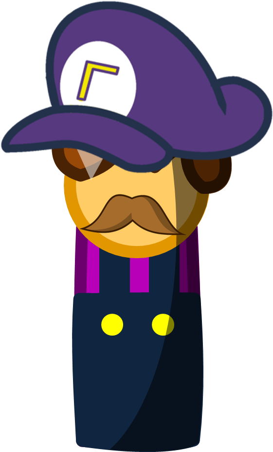 Waluigi Hat Png Clipart (608x933), Png Download