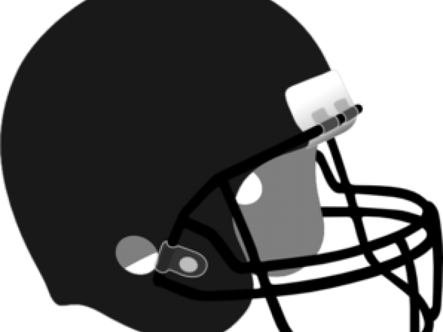 Cartoon Football Helmets - Black Football Helmet Transparent Clipart (640x480), Png Download
