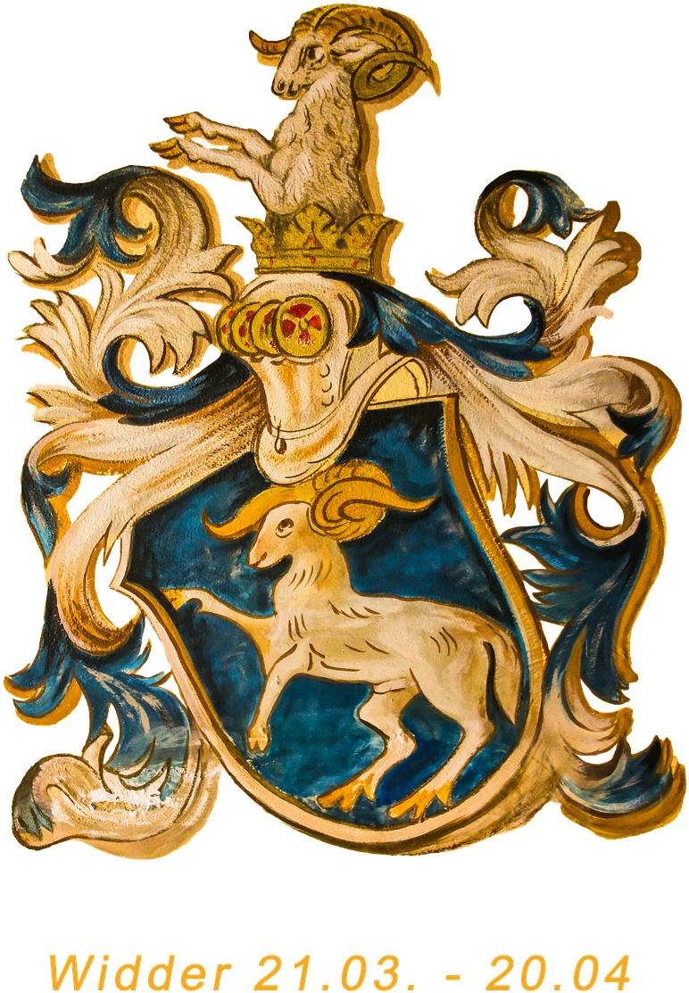 Zodiac Sign Aries Horoscope Png Png Image - Zodiac Heraldry Clipart (884x1280), Png Download