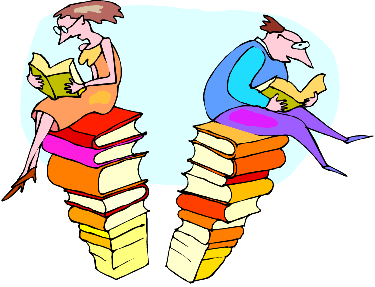 Border Cliparts Books - Book Club Reading Clipart - Png Download (750x574), Png Download