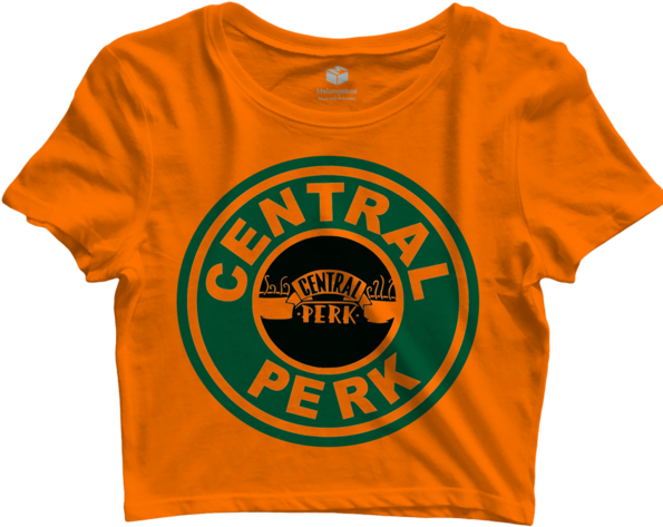 Buy Graphic Central Perk Crop Top At 42% Off On Melangebox - Active Shirt Clipart (600x600), Png Download