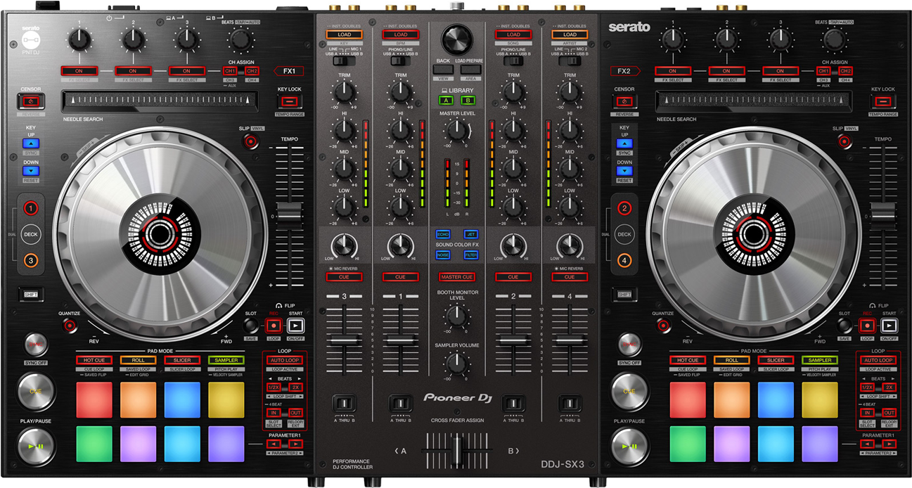 Controlador Pioneer Ddj Sx3 Clipart (1680x1750), Png Download