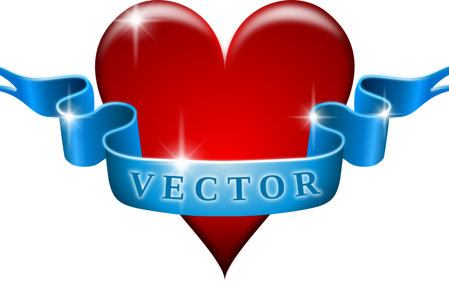 Hearts Ribbon Clipart (1440x900), Png Download