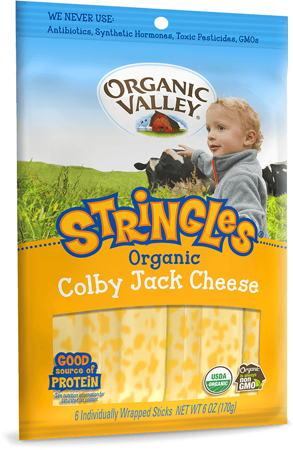 Colby Jack Stringles, 1 Oz Sticks - Organic Colby Jack String Cheese Clipart (657x985), Png Download