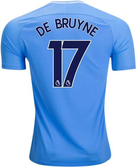 City 17/18 Home Jersey De Bruyne - Sports Jersey Clipart (600x600), Png Download