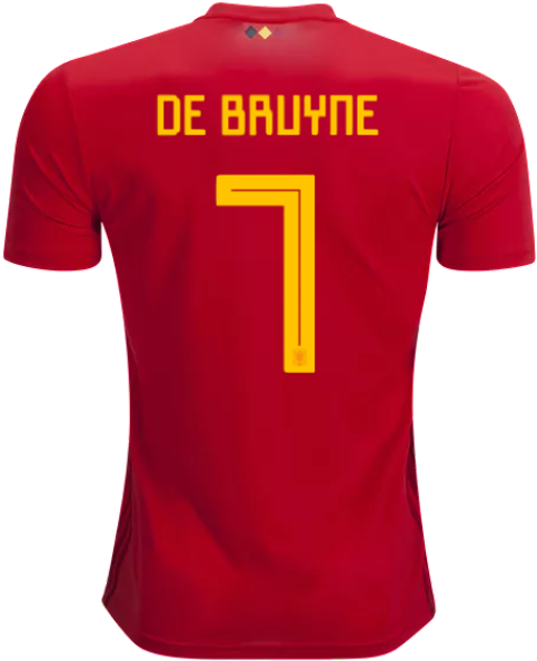 Belgium 2018 Home Jersey Kevin De Bruyne - Ronaldo Portugal 18 19 Clipart (600x600), Png Download