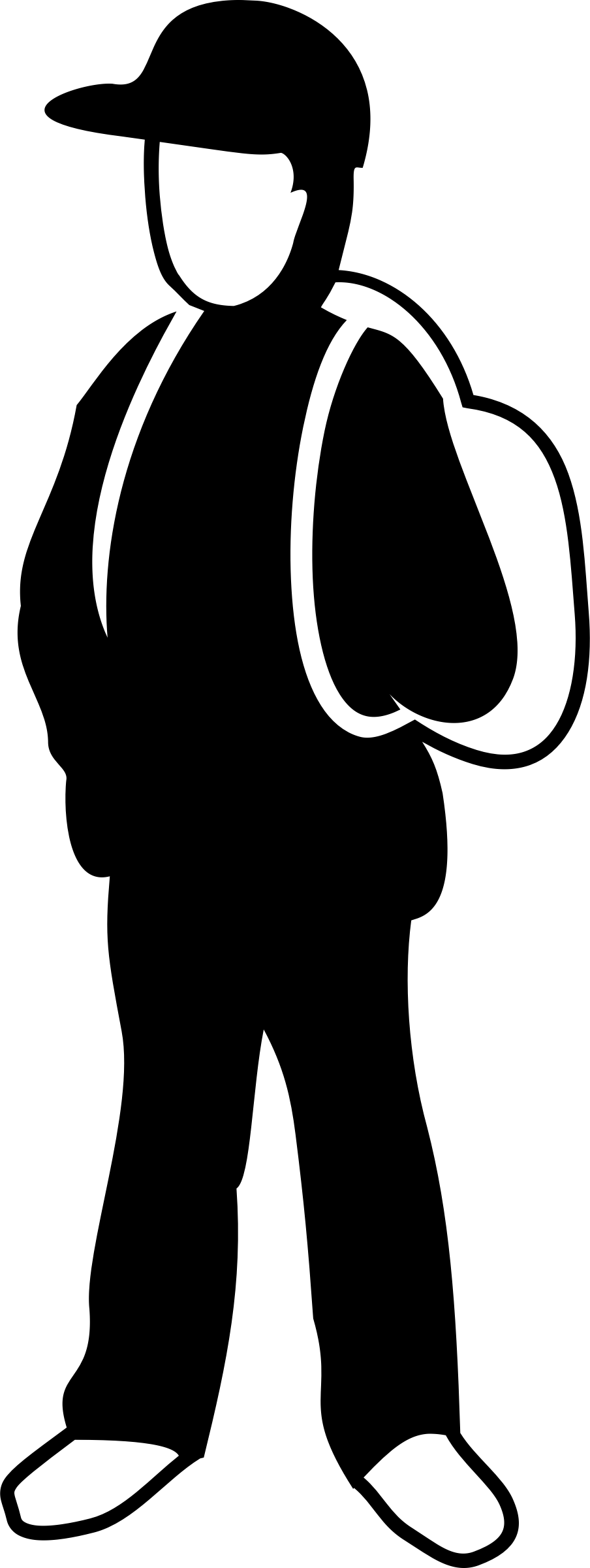 This Free Icons Png Design Of Simple Schoolkid Outline - School Kid Clipart Transparent Png (904x2400), Png Download