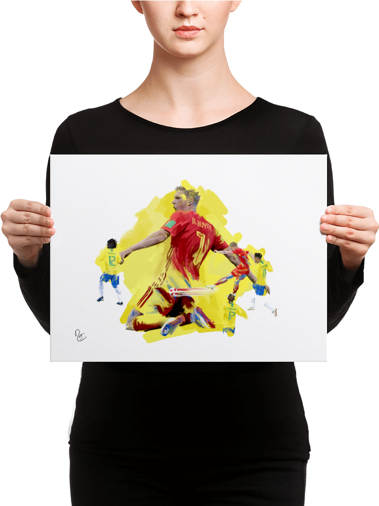 De Bruyne, Brazil Vs Belgium - Canvas Clipart (1000x1000), Png Download
