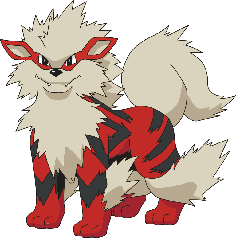 Growlithe And Arcanine The Pokemon Clipart (768x775), Png Download