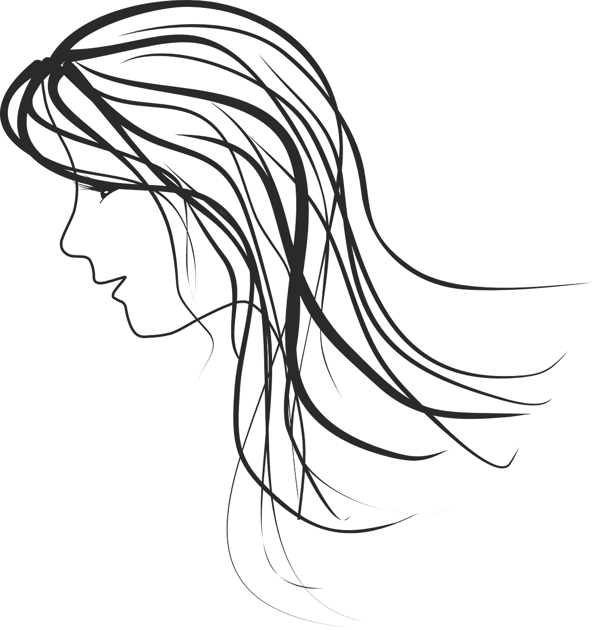 Bosquejo De Mujer Clipart (1201x1280), Png Download