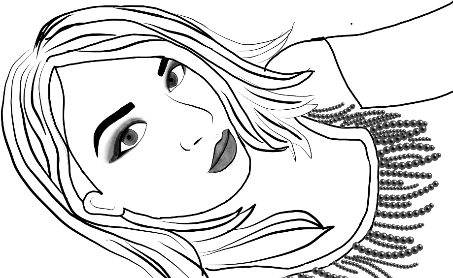 #outline #izsoler #selfie #woman #draw #girl #eyes Clipart (1024x573), Png Download