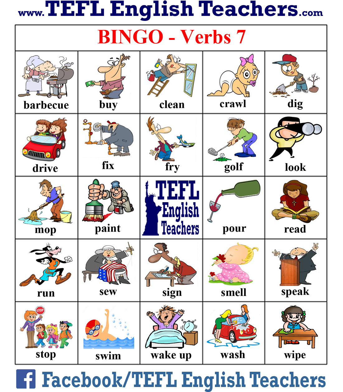 Clipart Royalty Free Stock Tefl English Teachers Bingo - Bingo De Verbos Irregulares En Ingles - Png Download (1100x1283), Png Download