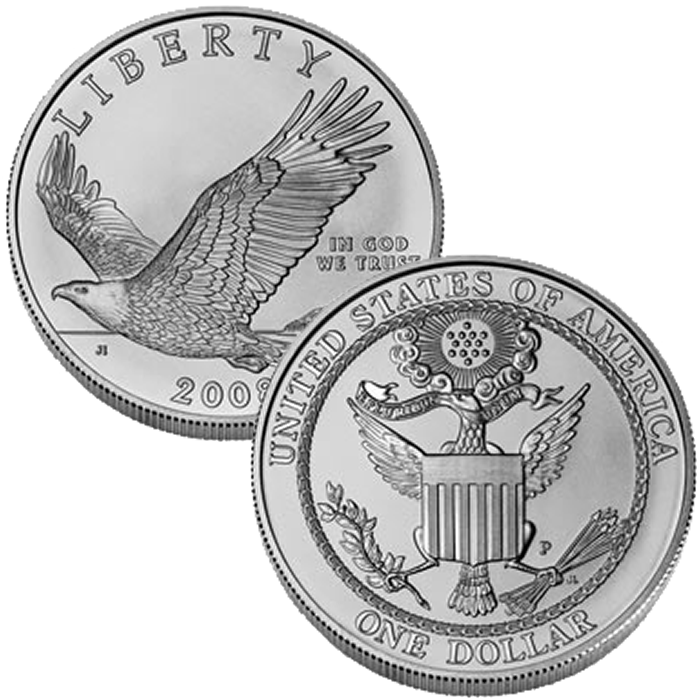 2008-p Bald Eagle Commemorative Uncirculated Silver - Coin Clipart (700x700), Png Download