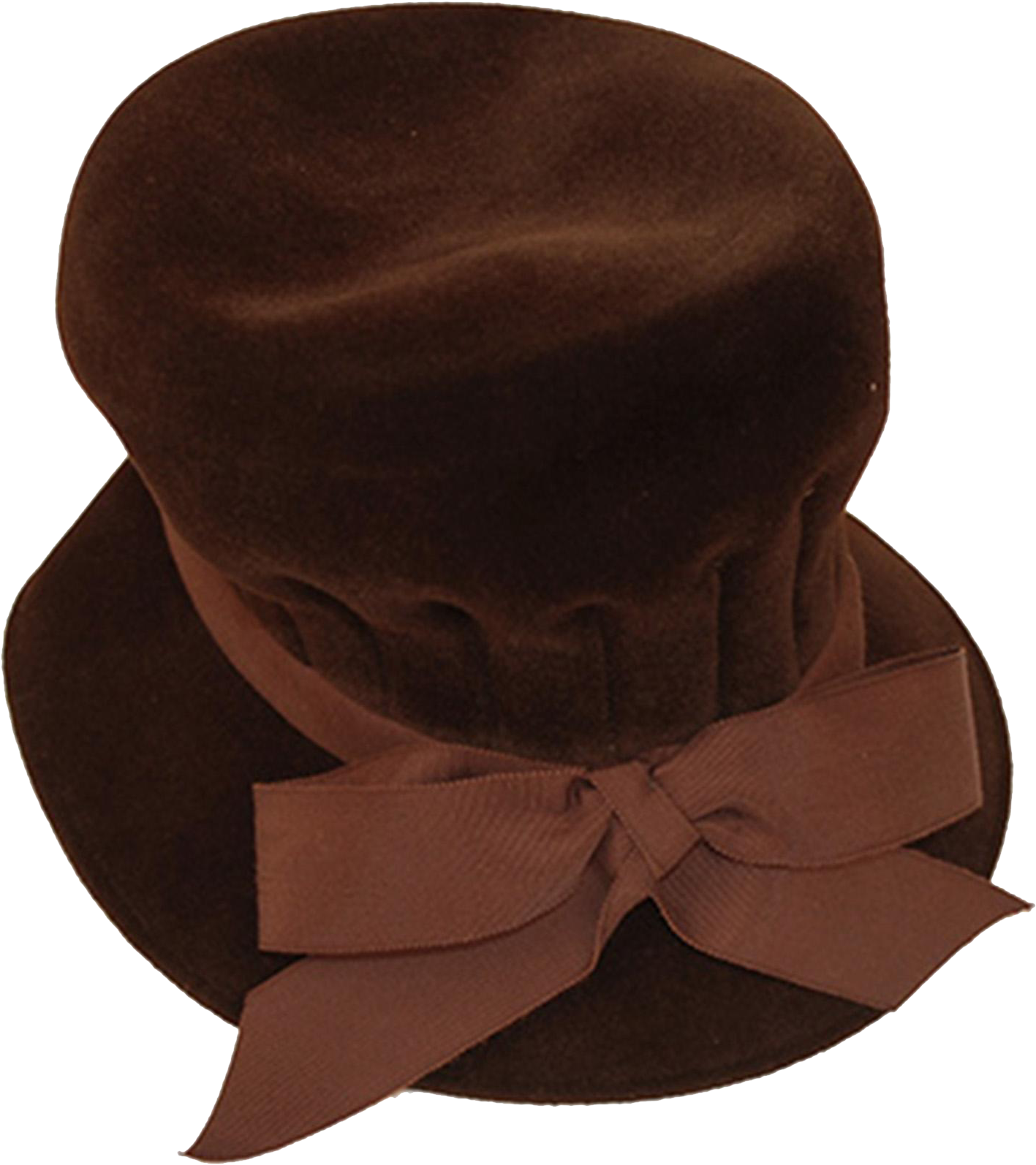 Lovely Tall Hat In Luscious Brown Velvet Approx - Beige Clipart (1593x1593), Png Download