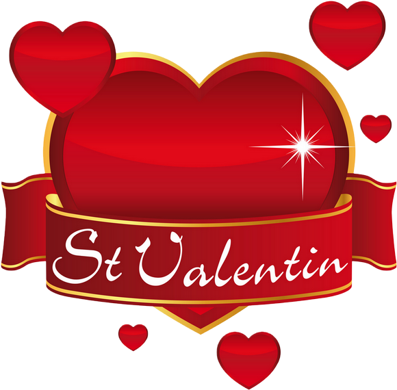 Coeur Saint Valentin Png - Saint Valentin Coeur Clipart (600x600), Png Download
