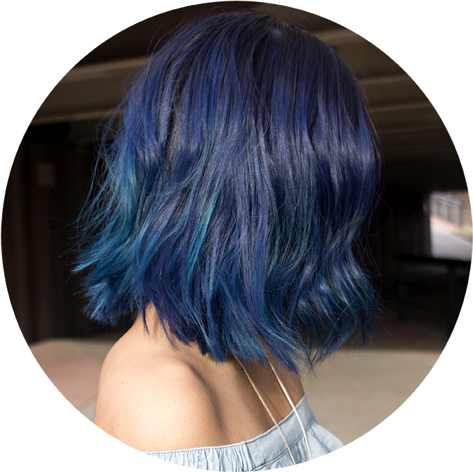 Asian Hair Color - Asian Hair Color Blue Clipart (730x751), Png Download
