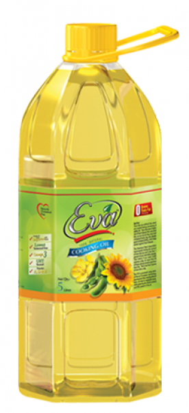 Eva Canola Oil Bottle - Eva Cooking Oil 5ltr Clipart (600x600), Png Download